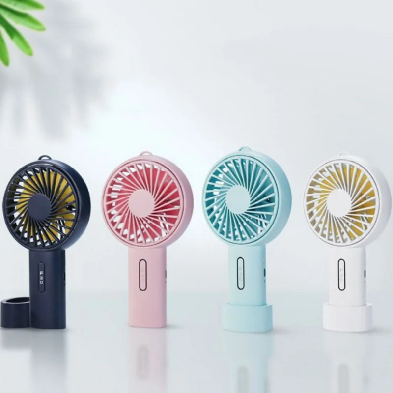 Handheld USB Fan Cooler 3 Speed Adjustable Mini Rechargeable Handy Small Desk Desktop Cooling Birthday Gift | Дом и сад