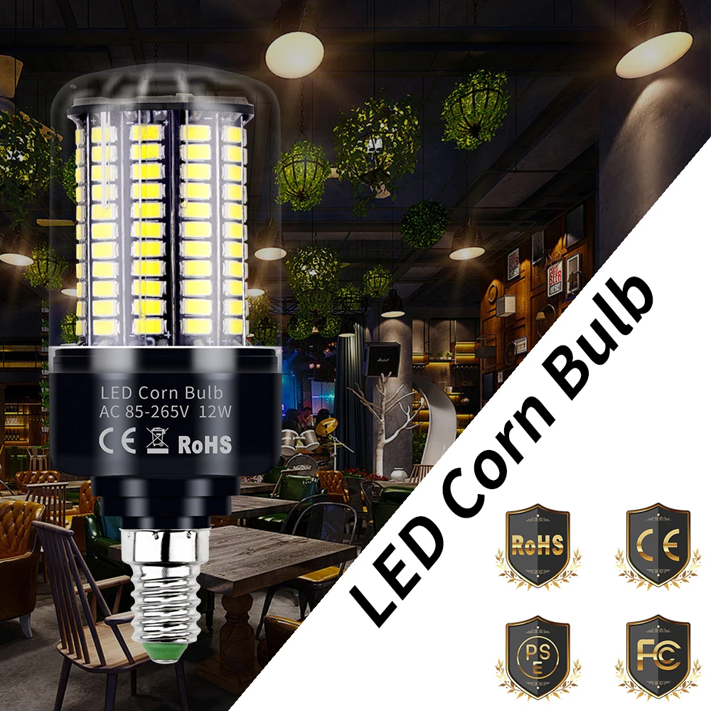 

Led corn bulb E27 led lamp 220V Bombillas Led E14 Light Bulb 3.5W 5W 7W 9W 12W 15W 20W Candle Ampoule For Chandelier No Flicker