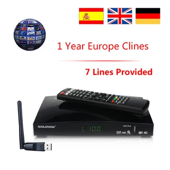 

DVB-S2 Satellite Receiver with Cccam 7 Clines for 1 Year Spain Portugal Europe 1080P Digital TV Tuner Receptor PK V8 V9 Super