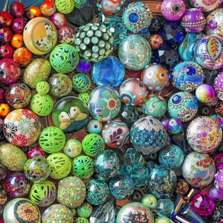 Rainbow Beads Poster Print by Aimee Stewart (18 x 9)