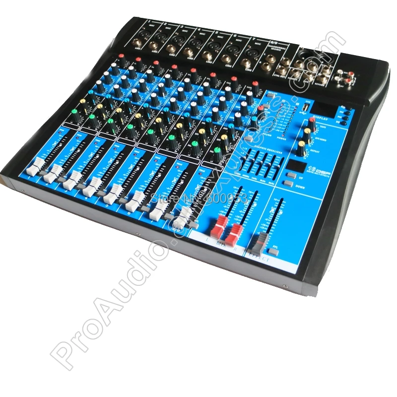 

MICWL 8 Channel Microphone Sound Stage Mixer Mixing Console with 16 DSP Digital effects + USB + Bluetooth
