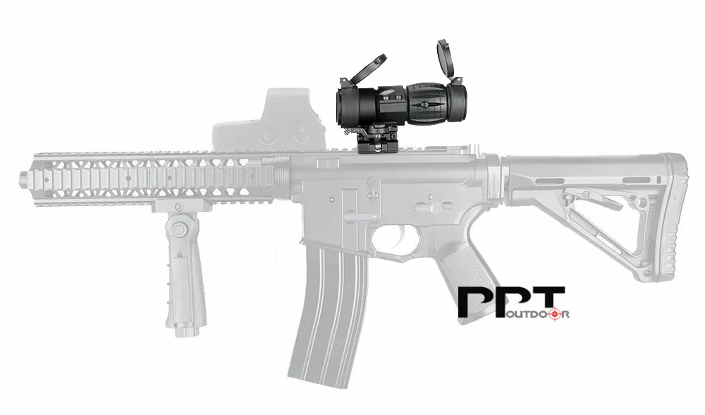 Flip para Montagem Apto para 21.2mm Visão Óptica Lupa Scope Caça Riflescope Mira Lateral Tecelão Montagem Pp1-0002 Ppt 3x 11 Visão óptica ppt 3x lupa scope caça