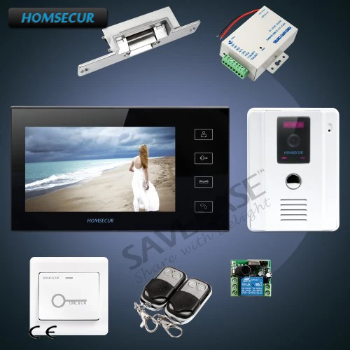 

HOMSECUR 7" Wired Video&Audio Home Intercom with Vandal-proof design+Door Answering, Monitoring and Unlocking