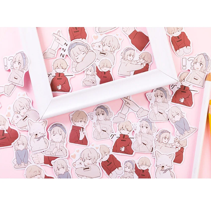 20 упаковок/партия Kawaii Love Overture Мини Бумага самоклеющиеся наклейки, декоративный элемент для рукоделия канцелярские наклейки для записной