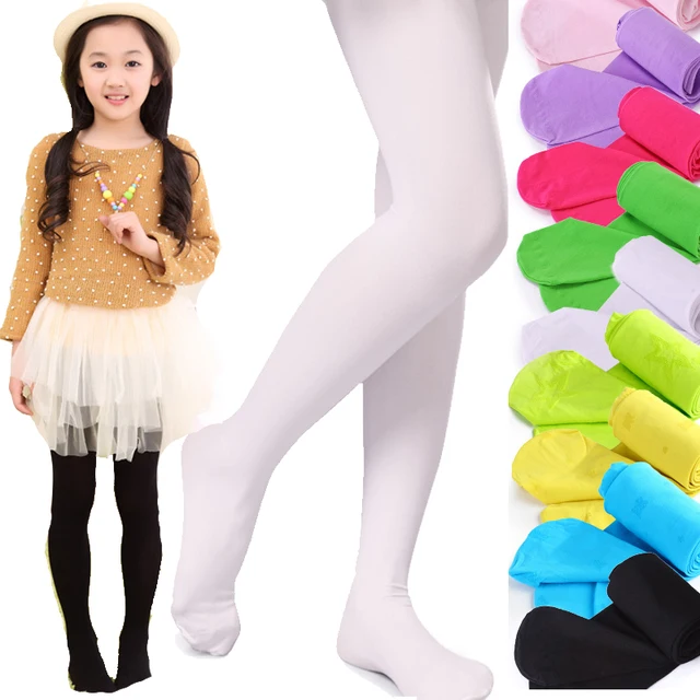 Girls Tights Cotton Brand Children Clothing Solid Pretty Girl Stockings ...