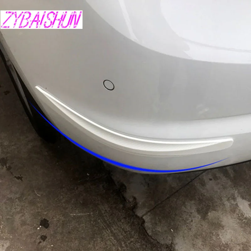 2 шт./компл.. Наклейка из углеродного волокна резиновый протектор бампера для Citroen