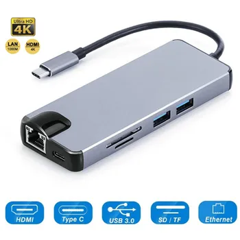 USB C Hub HDMI 4K USB-C to RJ45 Gigabit Ethernet VGA Port Type C Hub Power Delivery SD TF Card Reader for Macbook Pro
USB C Hub HDMI 4K USB-C to RJ45 Gigabit Ethernet VGA Port Type C Hub Power Delivery SD TF Card Reader for Macbook Pro