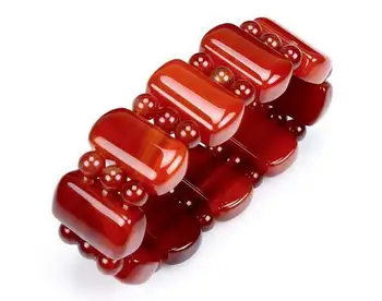 

Lovers noblest 14mm Red Jades beads stretch Bracelet