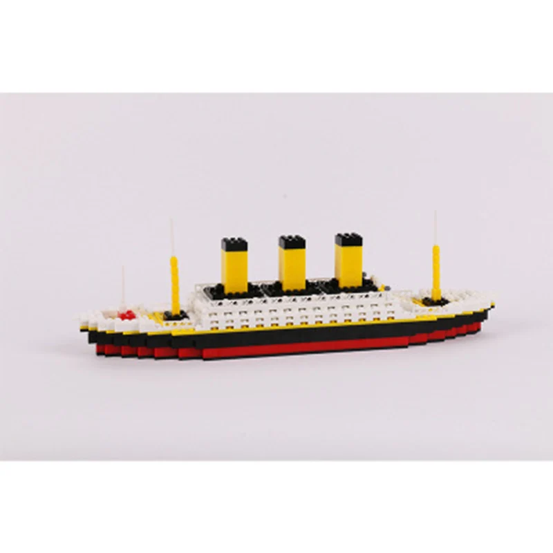 

Creative Children Toys Green Plastic Spell Plug Building Blocks Children's Educational Toys Luxury Ship Blocks Birthday Gifts