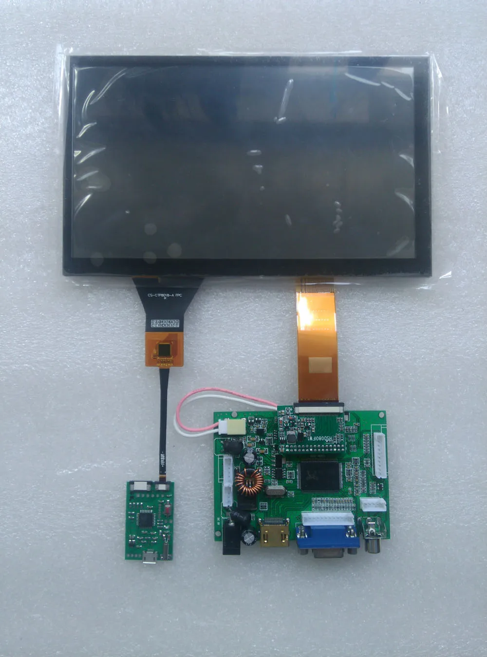 

CARPC Kit 8' 1024 600 LCD High Brightness WIN7 WIN8 WIN10 Android Capacitive Touch Screen HDMI+VGA+2AV Reversing The Priority