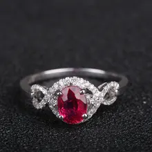 Robira Diamond Rings Wholesale 18K Gold 1ct High Quality Natural Ruby Jewelry Wedding Rings for Wome Fashion Finger Ring