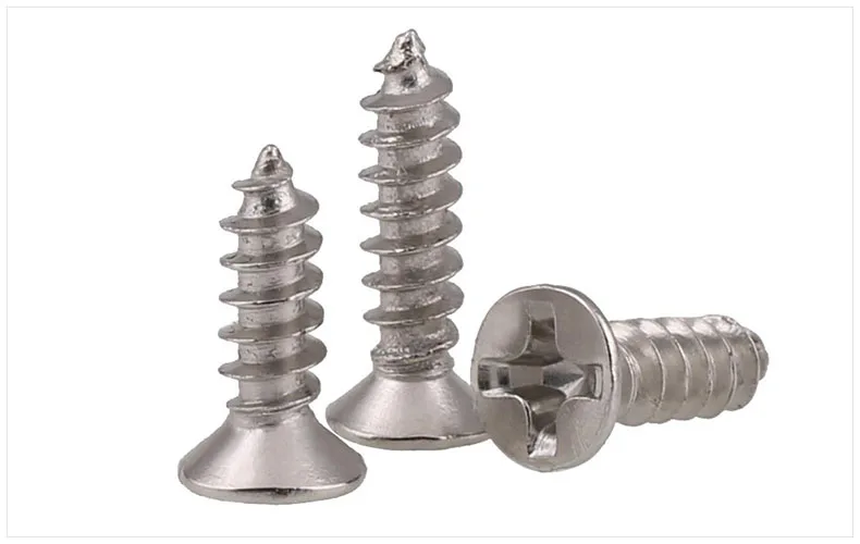 Nickel Plated Countersunk Head Tapping Head Flat Head Tapping Screw Electronic Screw M1 M1.2 M1.4 M1.7 M2  1PCS 1000Pcs