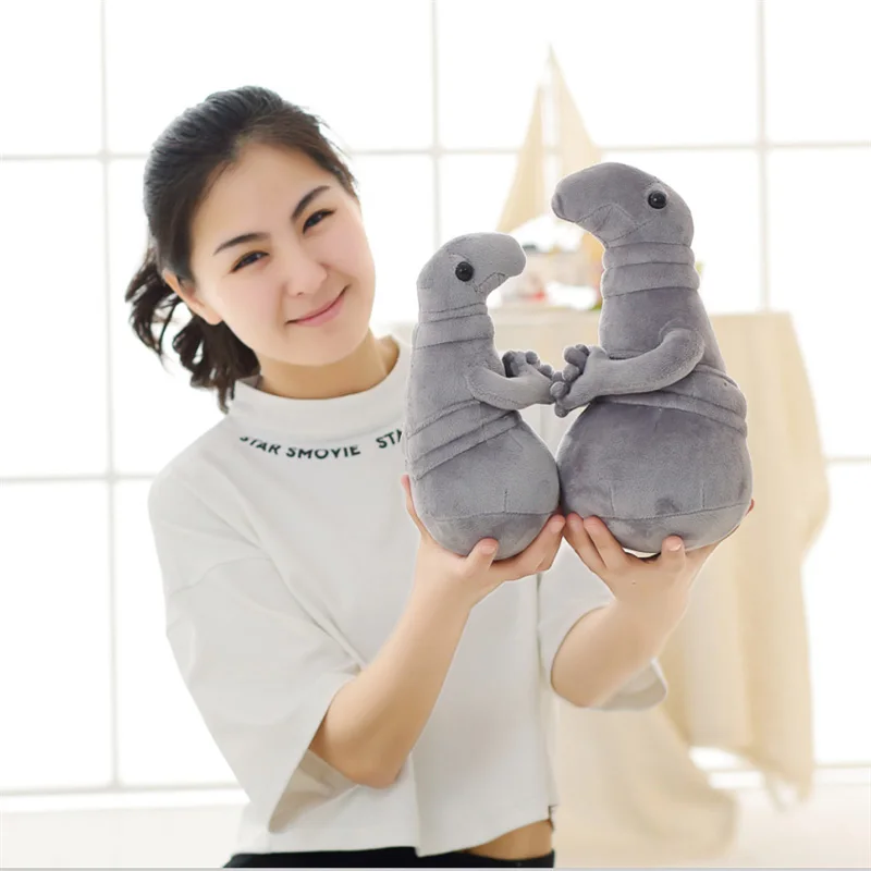 Russian Fashion Cute Zhdun Meme Tubby Soft Stuffed Plush Toy Waiting Blob Gray 