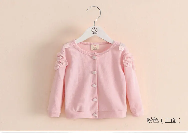 2018 Spring Autumn Fashion Cute Princess Elegant Child Baby Kids Girl Pure Solid Colour O Neck Lace Long Sleeve Cardigan Top (13)