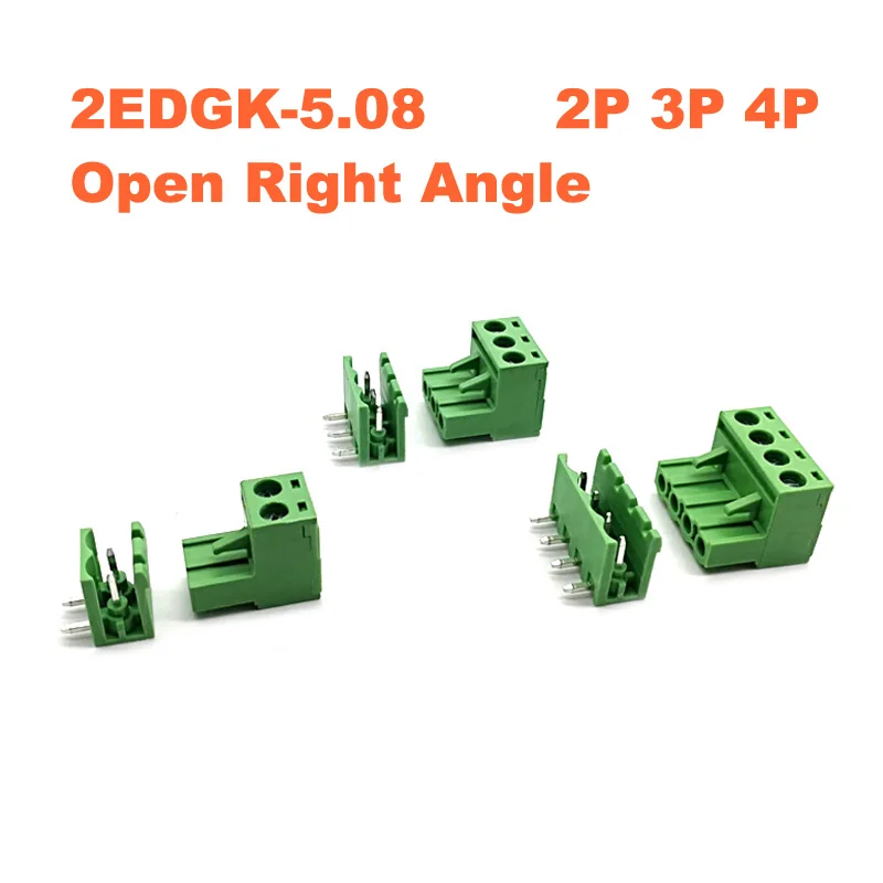 Клеммная колодка 30/50 комплектов шаг 5 08 мм 2/3/4P винт штекер в PCB 2EDGK 2EDGR Открытый