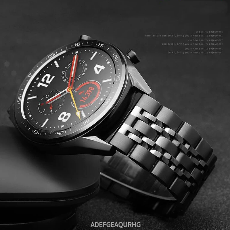 Металлический ремешок для часов Huami Amazfit Bip, умные часы для Amazfit Stratos 2 Pace GTR 47 мм GTR42MM, браслет из нержавеющей стали