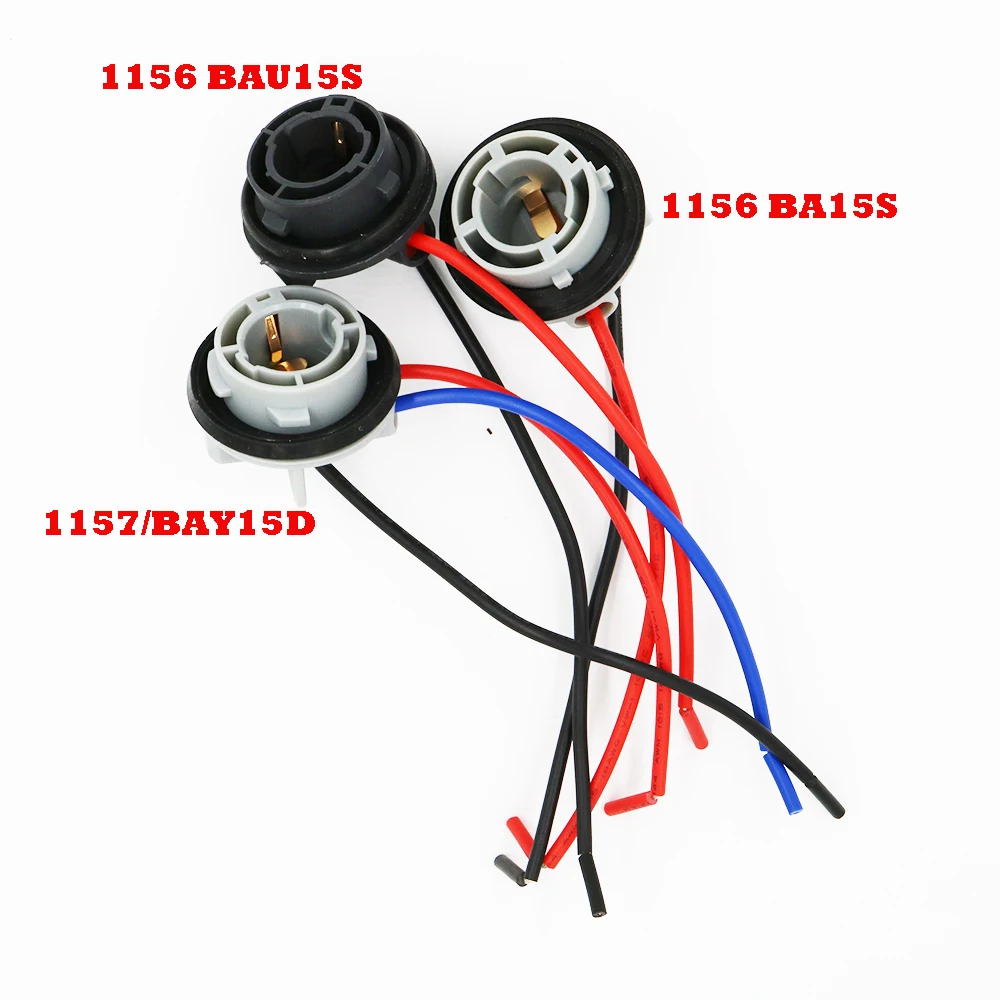 

YSY 10pcs 1156 BA15S BAU15S 1157 BAY15D adapter car auto Led Bulb Socket Connector Pre-wiring Plug female adaptor holder