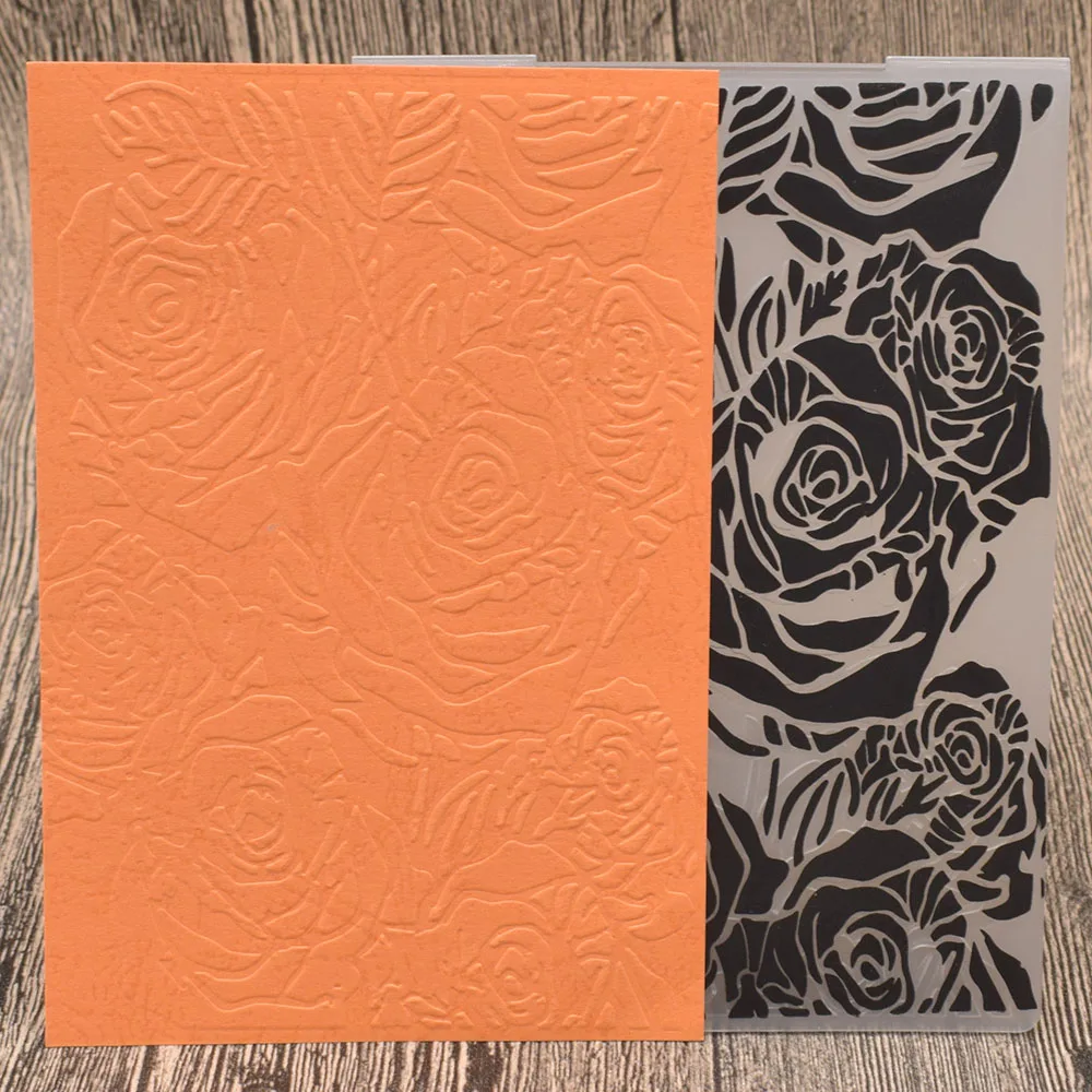 

Rose Flowers Plastic Embossing Folders for DIY Scrapbooking Wedding Card Making Paper Embossing Craft Template