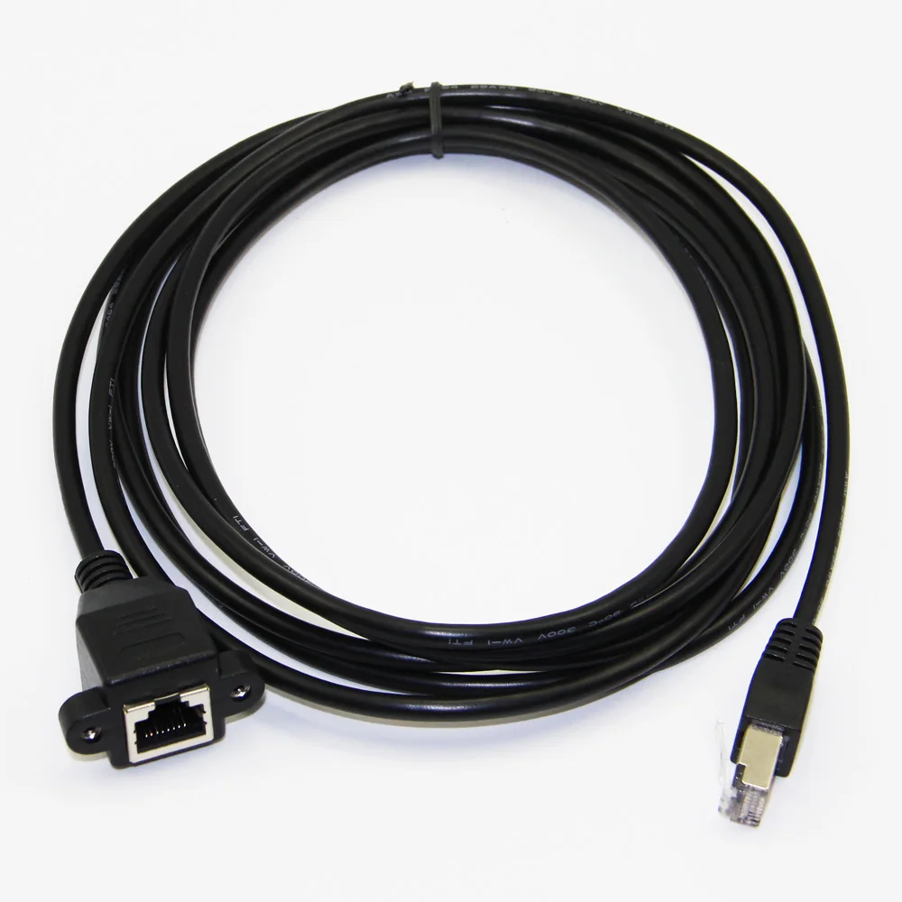 Сетевой удлинитель Bochara Cat 5 RJ45 Папа мама с винтовым креплением 30 см 60 100 150 2 м 3 м|cat