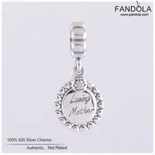 Винтаж стерлингового серебра 925 любящая мать мотаться из бисера Подвески Подходит Шарм Браслеты оригинальные бусы серебро 925 ювелирные изделия perles