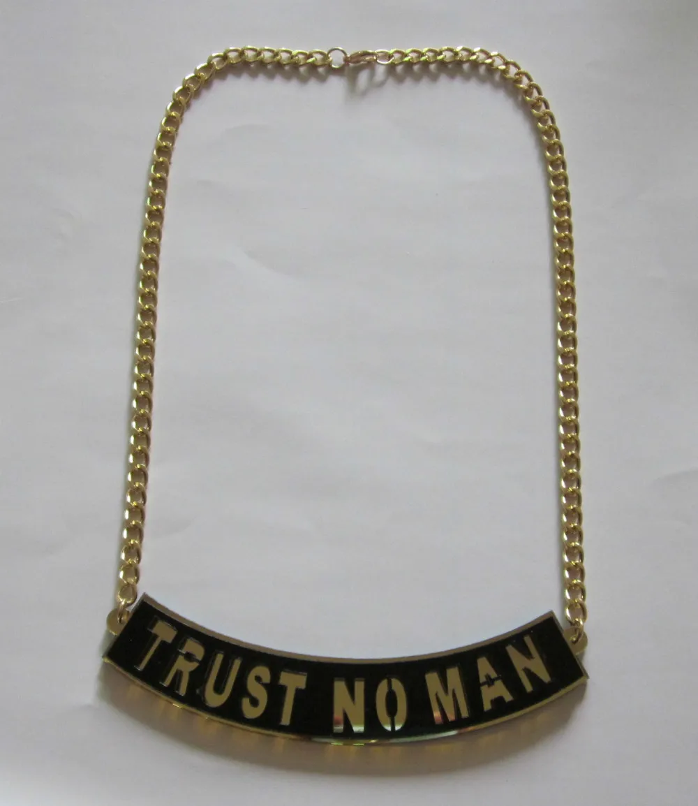 Новейшее модное ожерелье с надписью алфавита trust no man|letter necklace|alphabet necklacenecklace alphabet