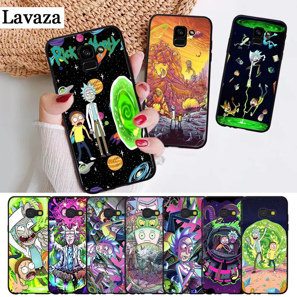 

Lavaza Cartoon Rick And Morty Silicone Case for Samsung A3 A5 2016 2017 A6 Plus 2018 A7 A8 A9 A10 A30 A40 A50 A70 J6