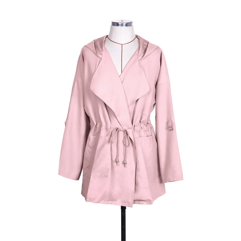 astounding  OllyMurs Spring Autumn Women Long Jacket Female Casual Pink Coat Bomber Jacket Basic Outwear Loose 