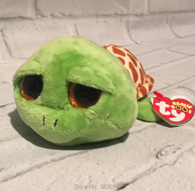 Ty Beanie Boos 6" Zippy Green Turtle Big Glitter Eyes 15cm Plush