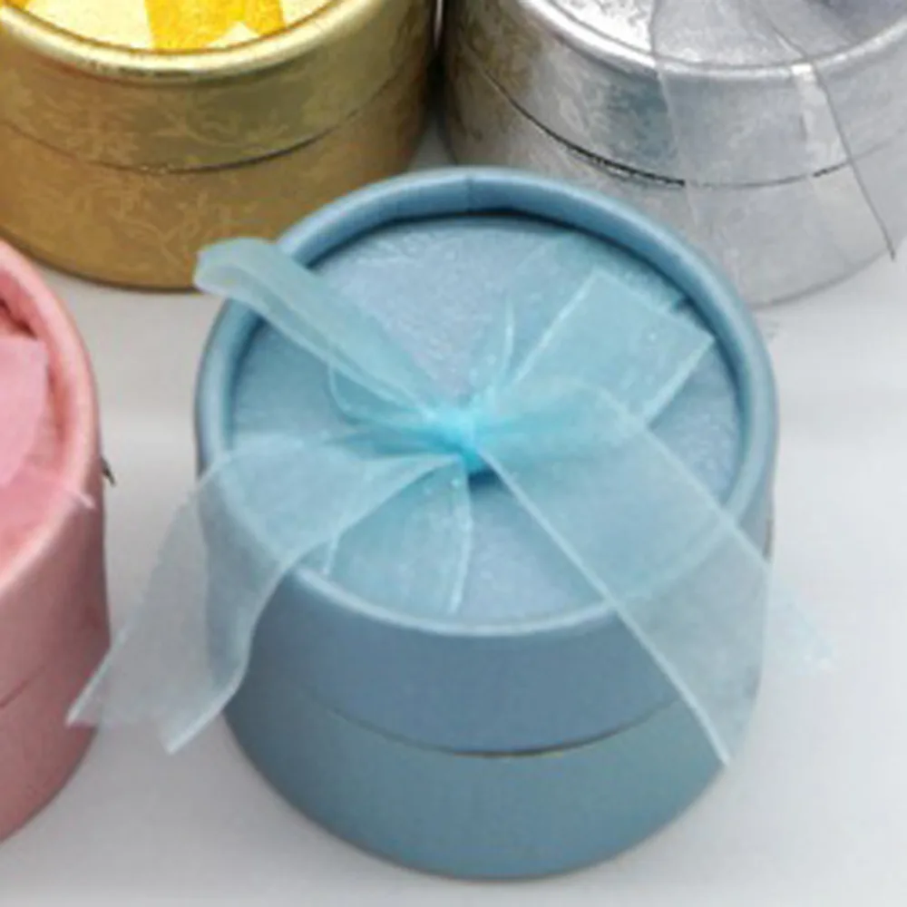 

Fashion Mini Jewelry Storage Paper Box Round Shape Cute Small Gift Box For Ring Earrings Color Random