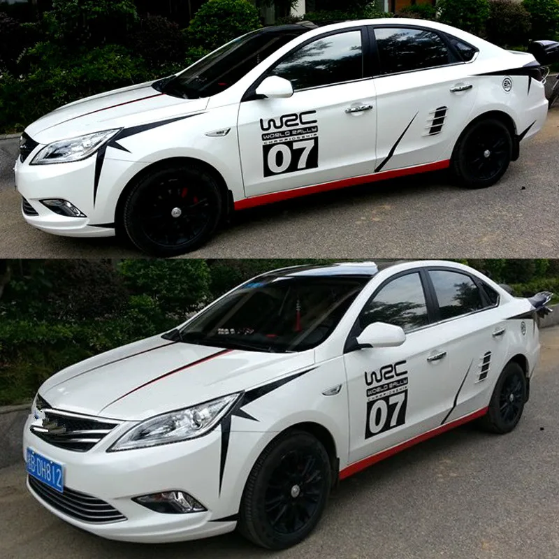 Универсальный набор крючков 2 стороны WRC 07 стикер автомобиля для Chevrolet Cruze