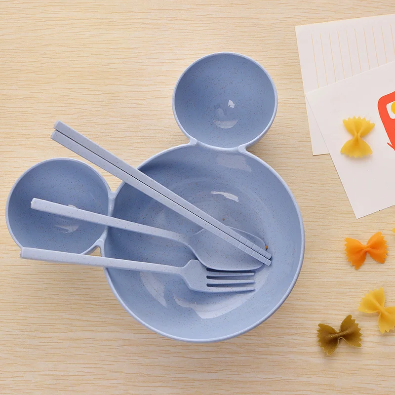 4 Pcs Children Baby Bamboo Tableware Solid Feeding Mickey Dishes Baby Bowl Plate Food Feeding Dinnerware Set Plates for Children 4 Pcs Children Baby Bamboo Tableware Solid Feeding Mickey Dishes Baby Bowl Plate Food Feeding Dinnerware Set Plates for Children