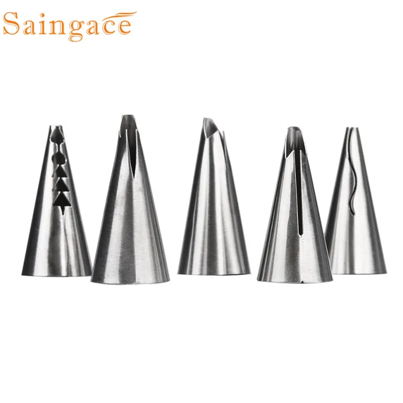 

2018 5x Icing Nozzles Baking Cake Cookie Tips Cupcake Piping Creative cake decorating tools confeitaria baking tools for cakes