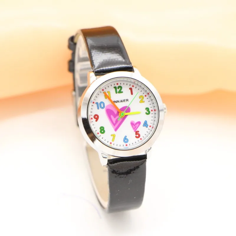 New Arrival Fashion Heart Creative Children Student Girls Kids Watch Casual Quartz Lady Wristwatch Relojes Montres Kol Saati 5