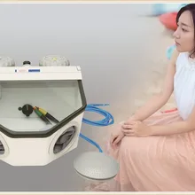 Украшения для снятия заусенцев 220 В Джет машина с 2 ручки стоматологических пескоструйное оборудование