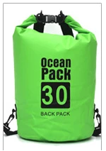 15L/20L/30L ПВХ водонепроницаемая сумка для плавания, рюкзак для хранения, сухой мешок для каякинга, катания на лодках, кемпинга, походов, каноэ, рыбалки - Цвет: 30L Green