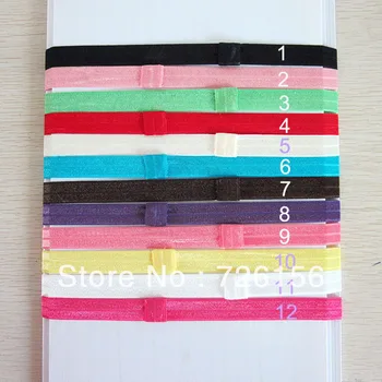 

200pcs/lot Fashion Hair Band Shimmery Shimmer Satin Skinny Elastic HeadbandS