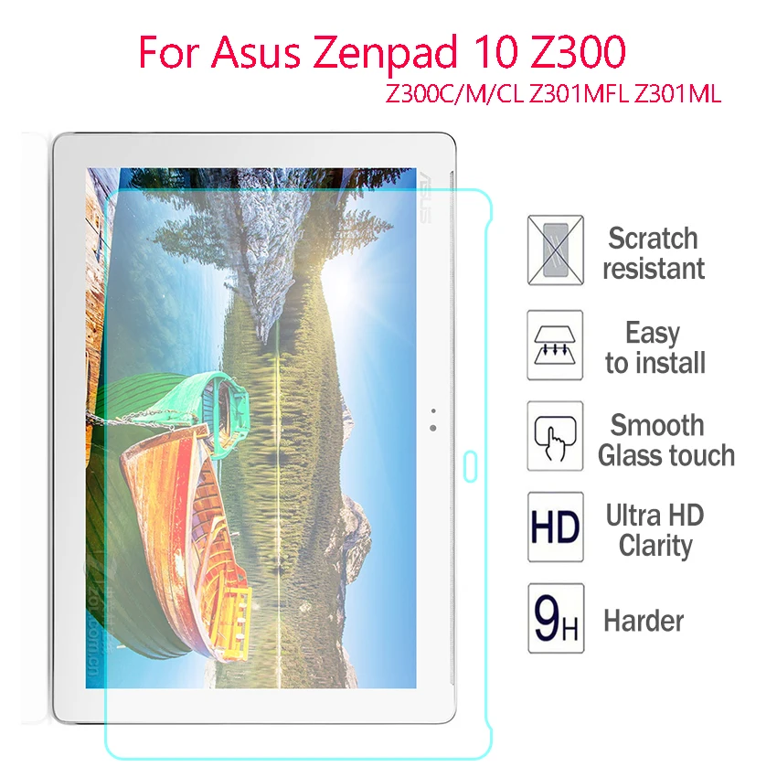 2 шт. 9H закаленное стекло для Asus Zenpad 10 Z300C/M/CL Z301MFL Z301ML 1 ''протектор экрана