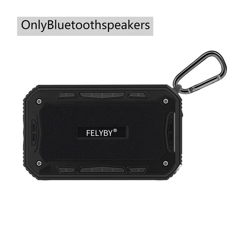 FELYBY S618 портативный Bluetooth Беспроводной акустическая мини-водонепроницаемый IP67 открытый стерео динамика сабвуфер для телефона компьютер TF AUX - Цвет: Black