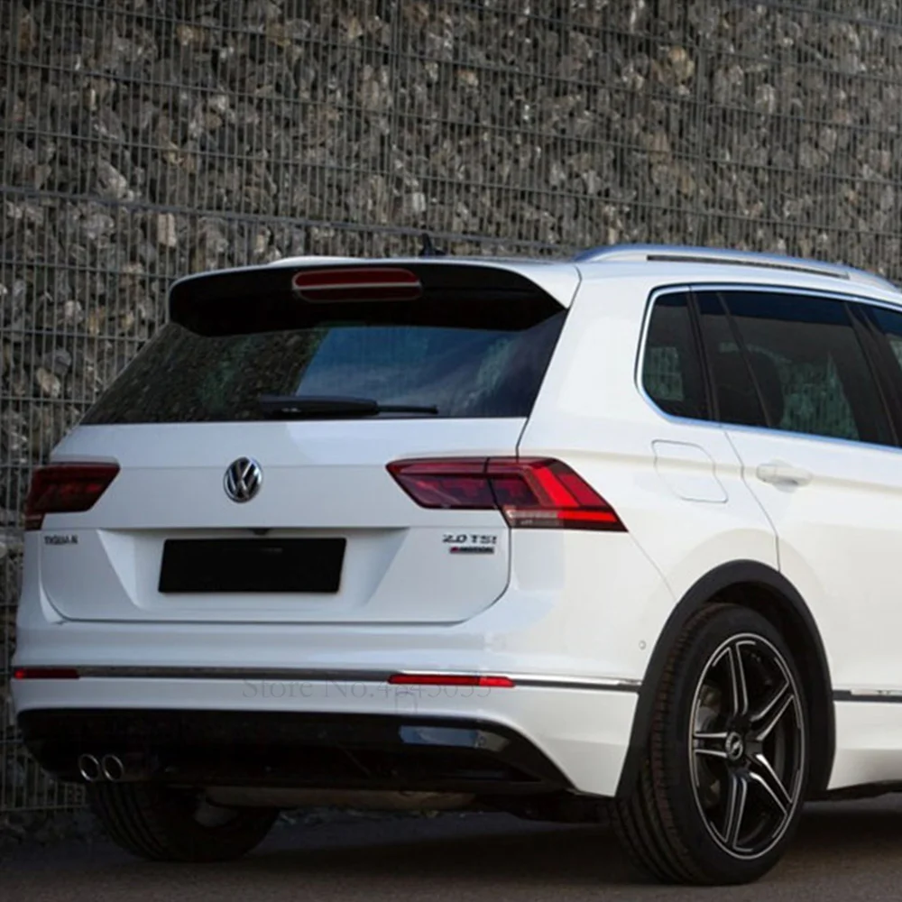 Подходит для Volkswagen Tiguan L черный спойлер на крышу высокое качество АБС пластик заднее крыло праймер цвет хвост белый спойлер