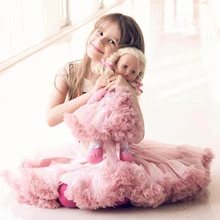 Детская юбка-пачка из сетчатой пряжи для девочек Новая Элегантная юбка принцессы на осень и зиму