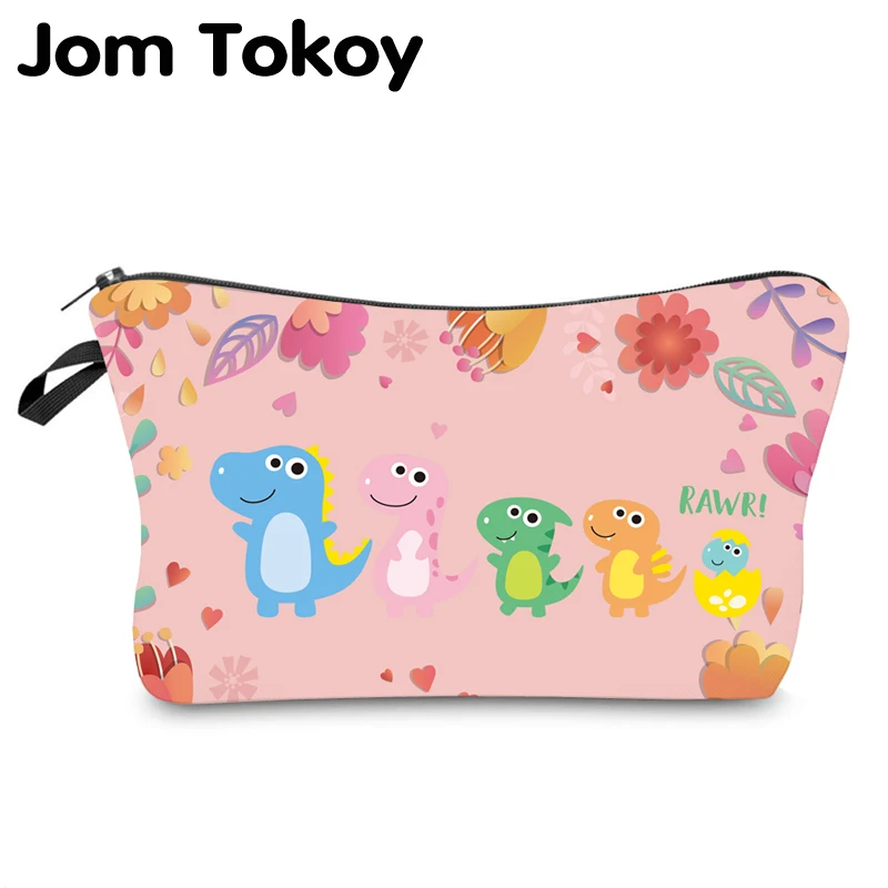 

Jom Tokoy Waterproof Cosmetic Organizer Bag Makeup bag Printing Dinosaur Cosmetic Bag Fashion Women Multifunction Beauty Bag 948