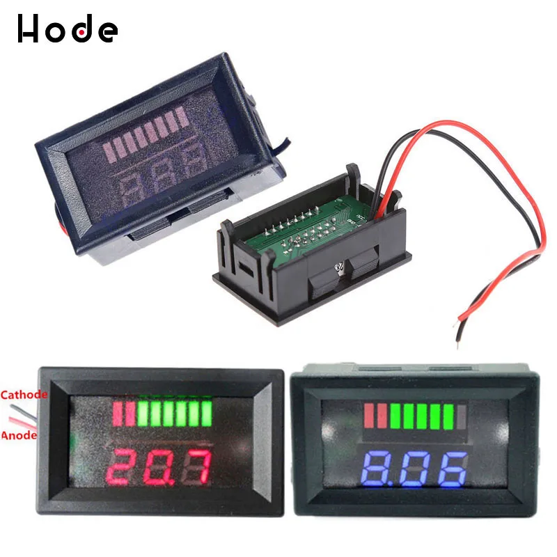 

6V 12V 24V 36V Lead-Acid Battery Status Capacity LED Display Indicator Voltmeter