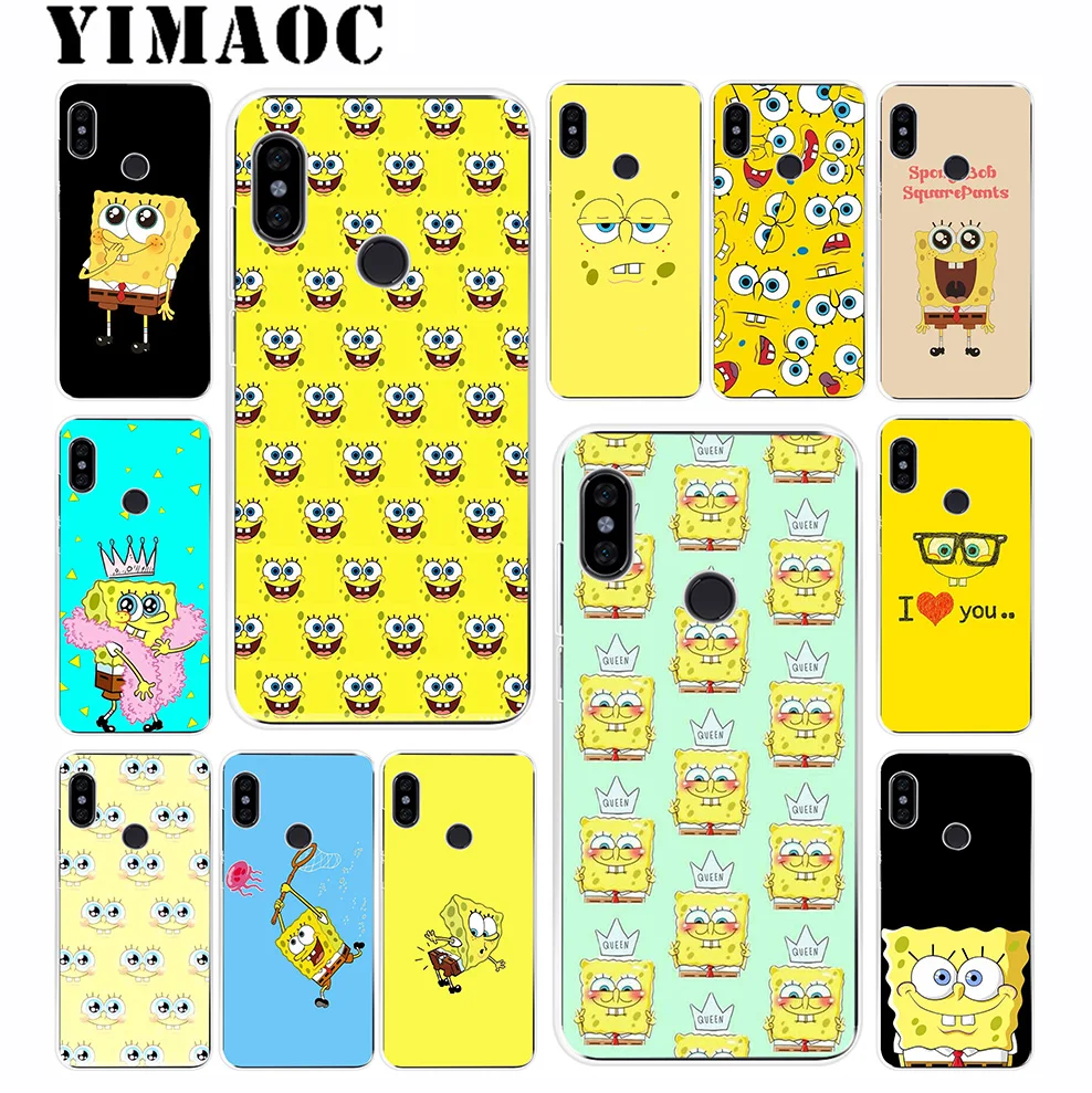 Yimaoc рисунком из мультфильма Губка Боб мягкий силиконовый чехол для Xiaomi mi 9 8 SE 6 6X 5X