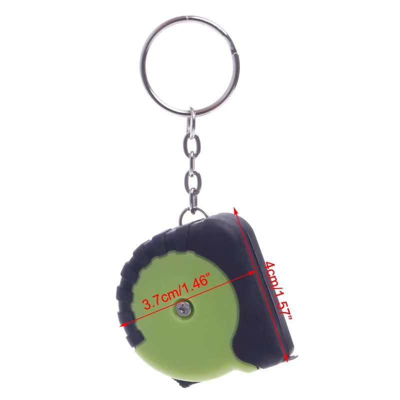 

Mini Tape Measure With Key Chain Plastic Portable 1m Retractable Ruler cm/Inch