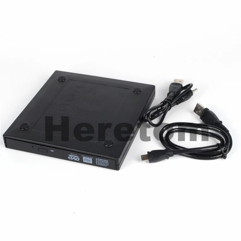 Heretom USB2.0 12.7mm SATA To SATA RW CD DVD-ROM Enclosure External Optical Drive Case casing hdd external 3.5