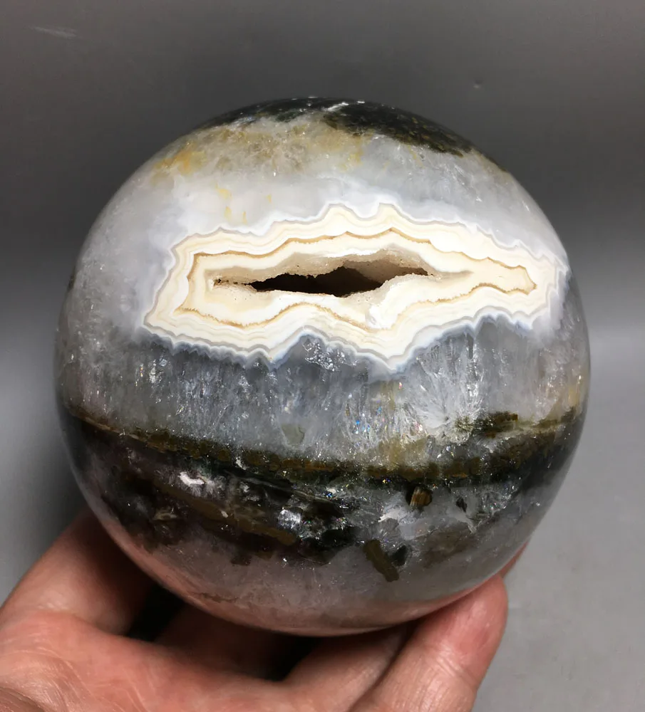 

1549g NATURAL Ocean Jasper BALL HEALING mineral crystals healing stones