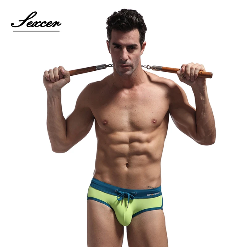 

Sexcer Mens Swimwear Pouch Design Swim Trunks Mens Boxer Swimwear Man Swimming Shorts Quality Men Swimwear Sexy Male Swimsuit