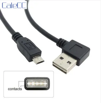 

USB 2.0 Male to Micro USB 5Pin Male Cable 100cm 1m 3ft Reversible Design Left & Right Angled 90 Degree