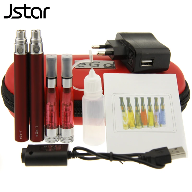 

100pcs/lot JSTAR CE4+ Ego Starter kits 650mah 900mah 1100mah Colorful Battery Colorful Atomizer Dual E-Cigarettes kits