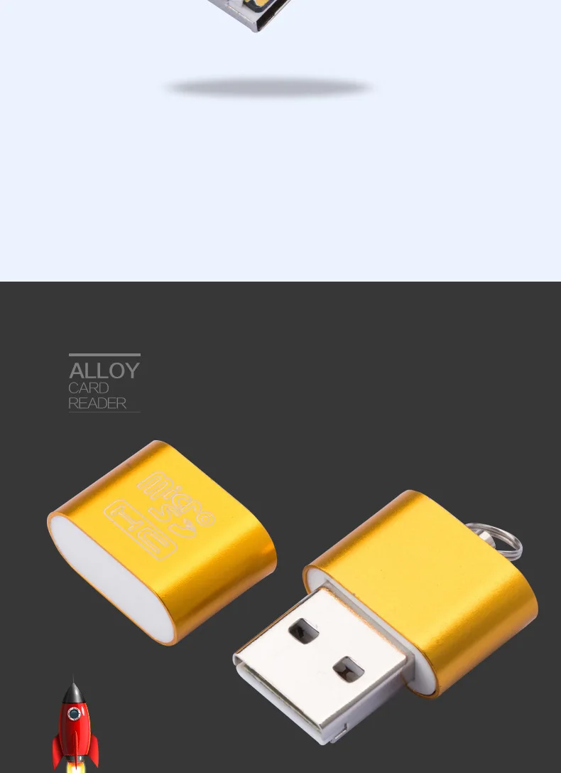 Высокоскоростной USB 2,0 интерфейс Micro SD TF T-Flash устройство для чтения карт памяти адаптер легкий портативный мини карты памяти оптом